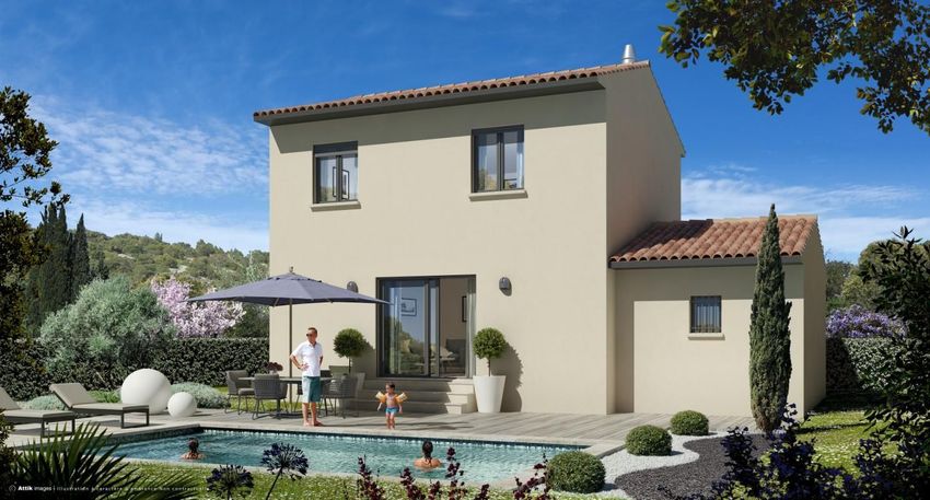 Image Façade à  maison individuelle de Cabannes