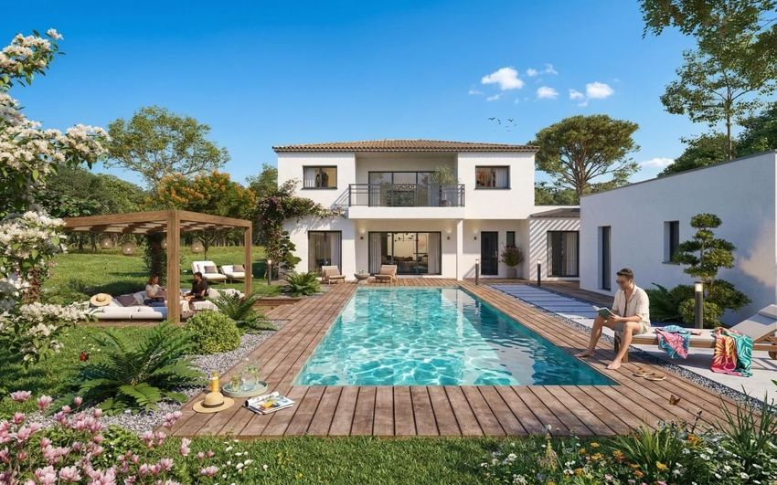 Image Piscine à  maison individuelle de Marseillan