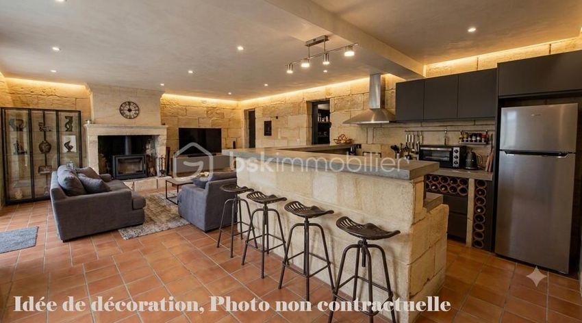 Image Salon à  maison de village de Les Églisottes-et-Chalaures