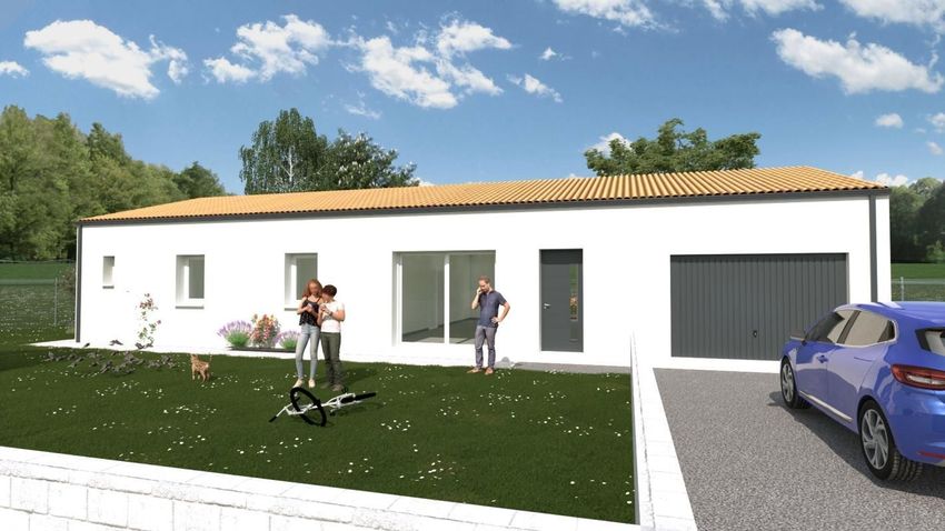 Image Façade à  maison individuelle de Balanzac