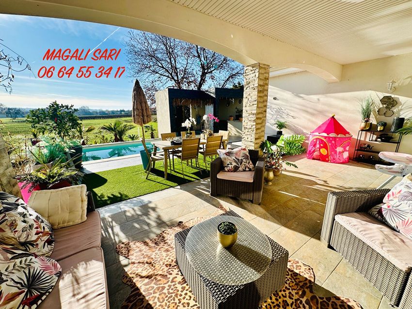 Image Terrasse à  villa de Saint-Hilaire-de-Brethmas