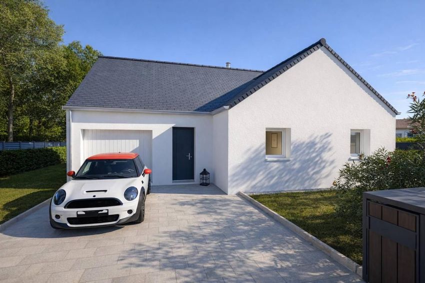 Image Façade à  maison individuelle de Parigné