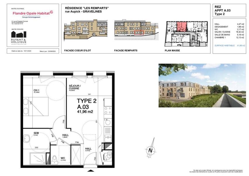 Image Plan à appartement de Gravelines