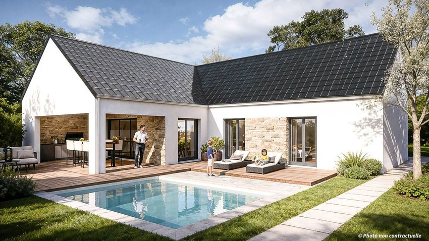 Image Piscine à  maison individuelle de Les Villages Vovéens