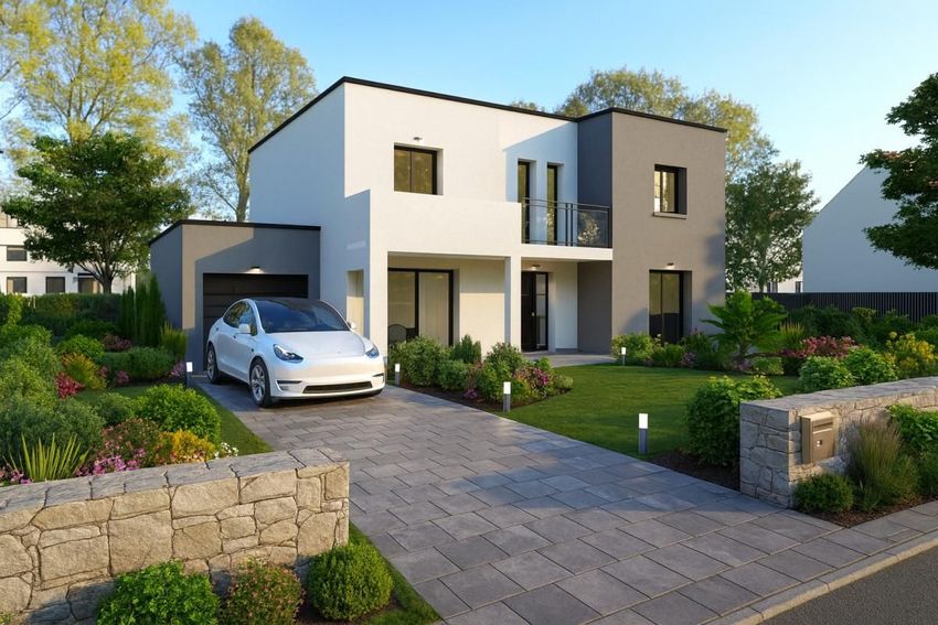 Image Façade à  maison individuelle de Tremblay-en-France