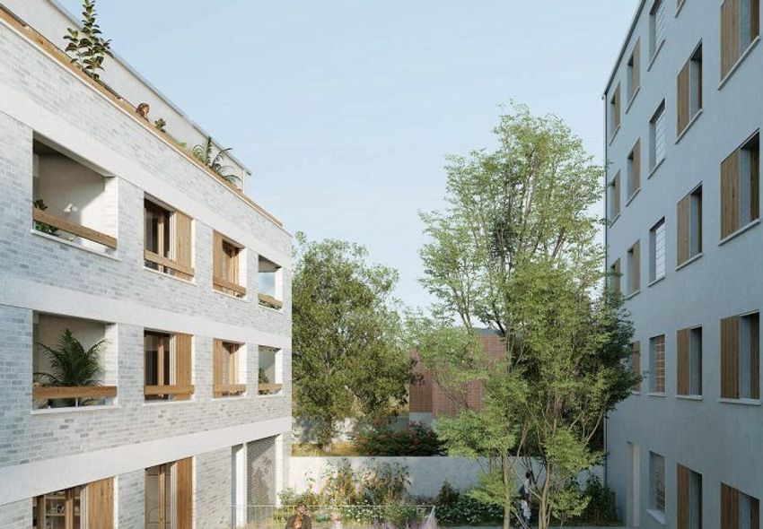 Image Façade à programme neuf de 21 Rue Louis Auroux