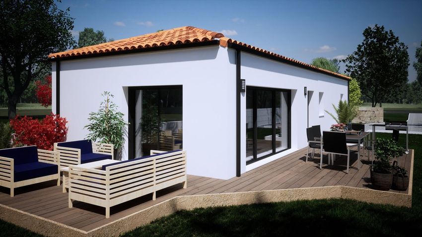 Image Façade à  maison individuelle de Bouguenais
