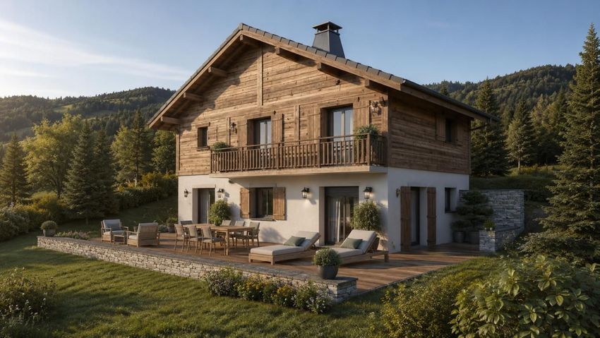Image Façade à  maison individuelle de Châtillon-sur-Cluses