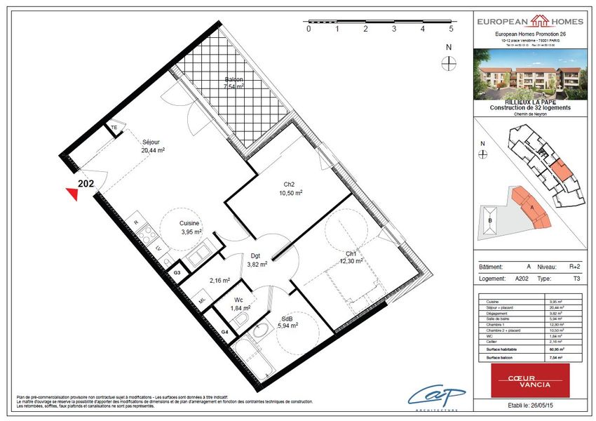 Image Plan à appartement de Rillieux-la-Pape