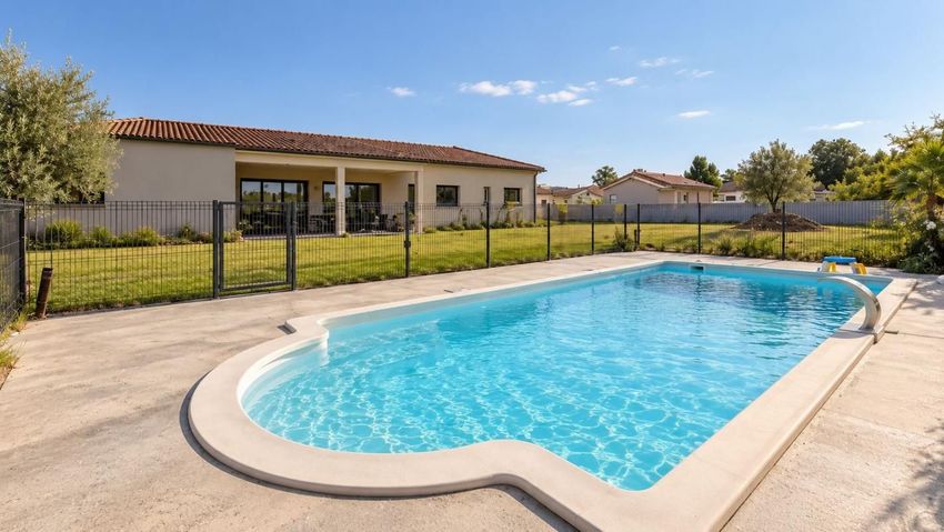 Image Piscine à  maison individuelle de Massac-Séran