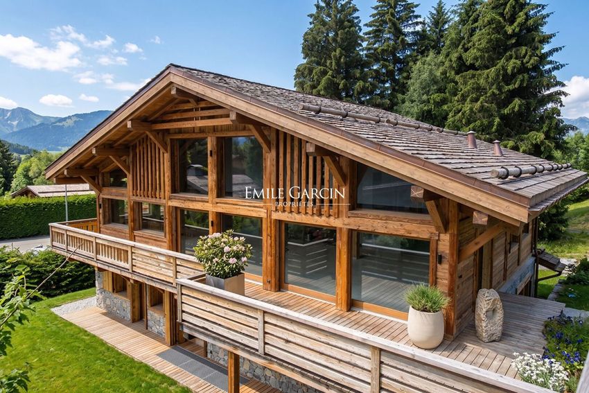 Image Façade à  chalet de montagne de Megève