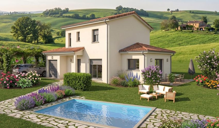 Image Piscine à  maison individuelle de Vaugneray