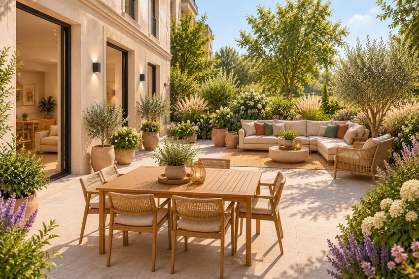 Image Terrasse à  maison individuelle de Le Taillan-Médoc