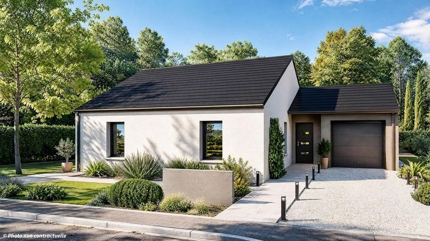 Image Façade à  maison individuelle de Mignières