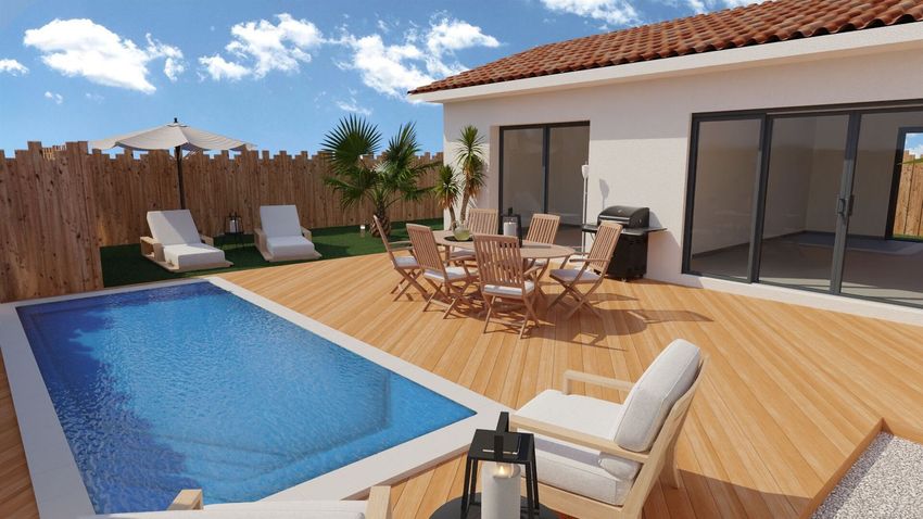 Image Piscine à  maison individuelle de Tosse