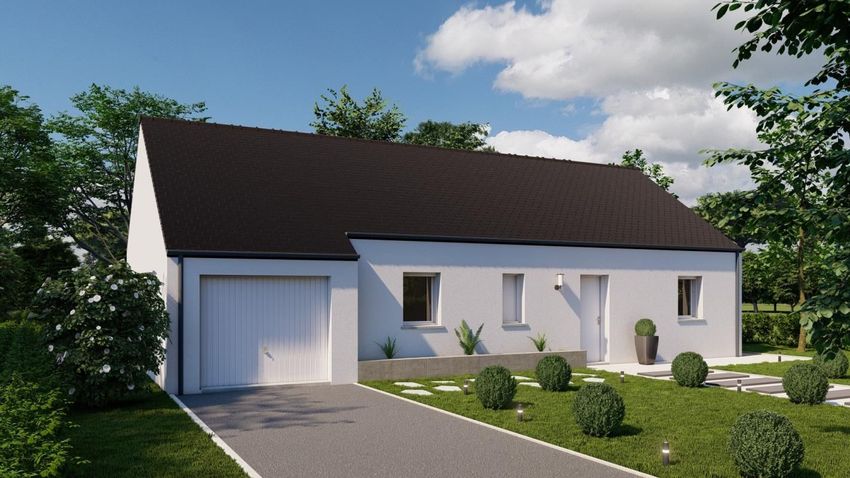 Image Façade à  maison individuelle de Saint-Trimoël
