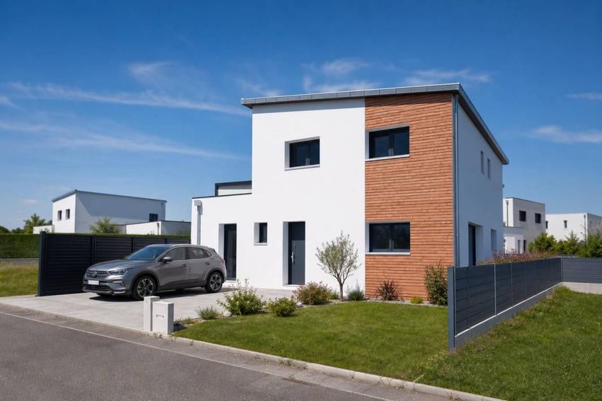 Image Façade à  maison individuelle de Domagné