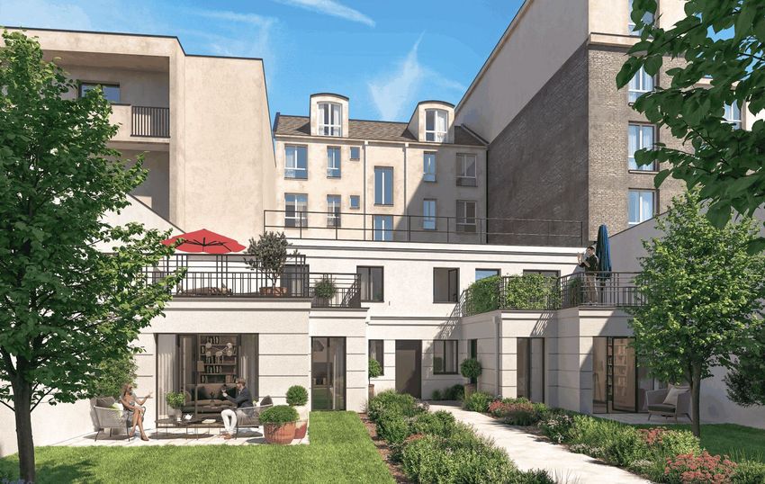Image Façade à  maison mitoyenne de 62 Avenue du Maréchal de Lattre de Tassigny