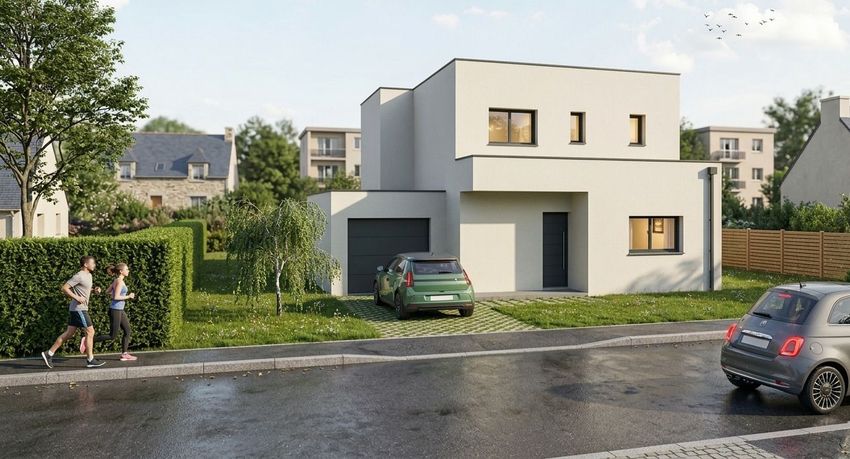 Image Façade à  maison individuelle de Beaucé