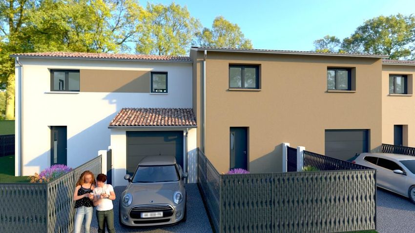 Image Façade à  maison individuelle de Montagnac