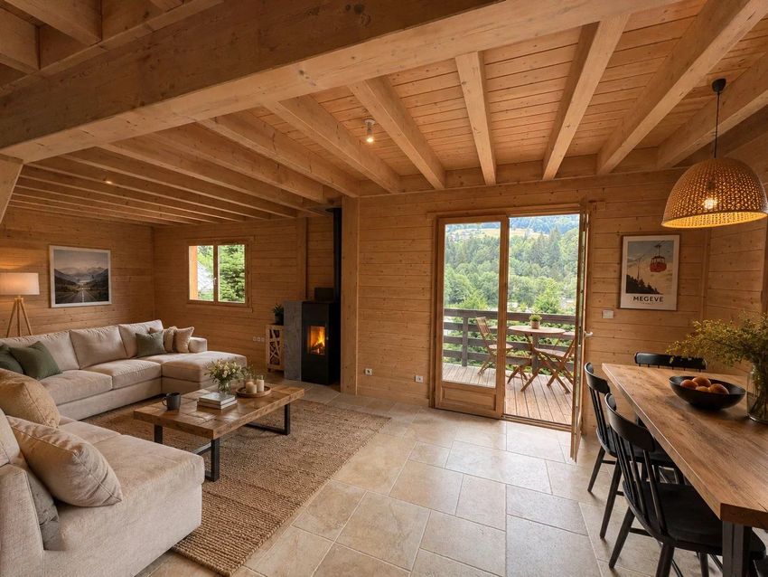 Image Salon à  chalet de montagne de Praz-sur-Arly