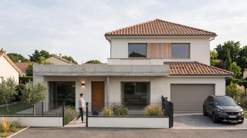 Image Façade à  maison individuelle de Montberon