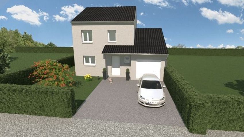 Image Façade à  maison individuelle de Fleury