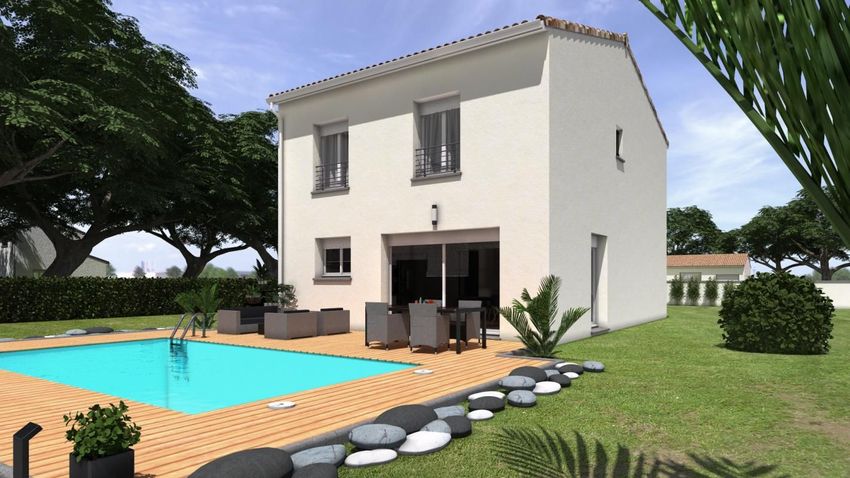 Image Façade à  maison individuelle de Pinet
