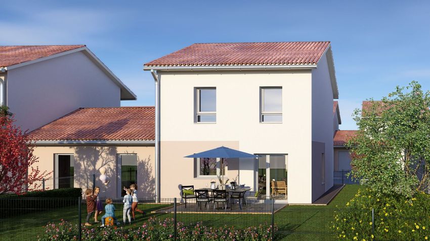 Image Façade à  maison individuelle de Polliat