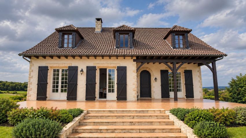 Image Façade à  maison individuelle de Cosnac