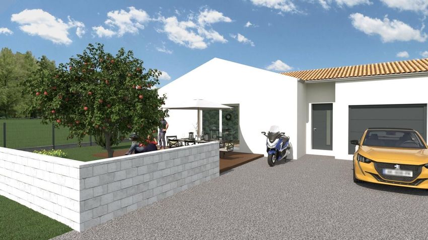 Image Façade à  maison individuelle de Saint-Vaize