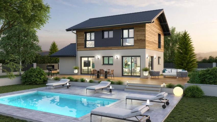 Image Piscine à  maison individuelle de Lescheraines