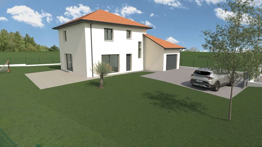 Image Façade à  maison individuelle de Vérin