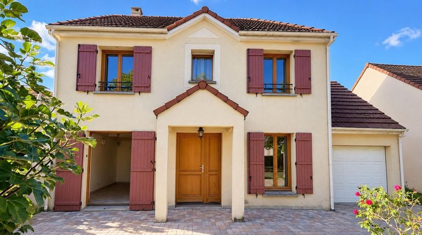 Image Façade à  maison individuelle de Le Coudray-Montceaux