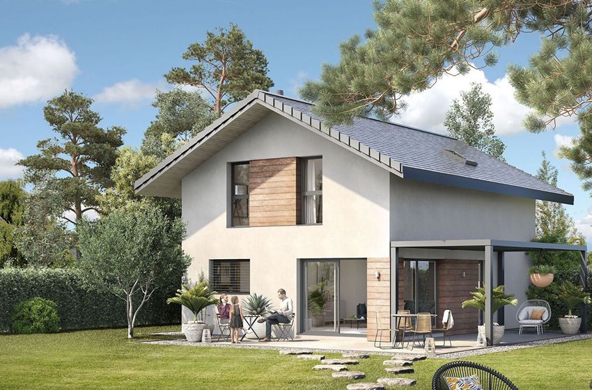 Image Façade à  maison individuelle de Moye