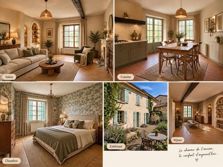 Image Salon à  maison de village de Le Grand-Serre