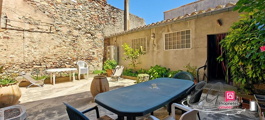 Image Façade à  maison mitoyenne de Peyriac-Minervois