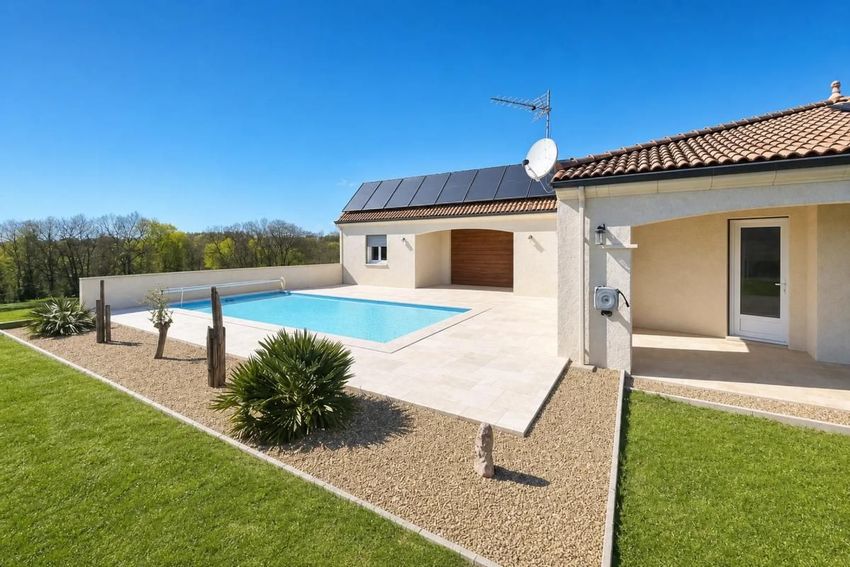 Image Piscine à  maison individuelle de Montaigu-de-Quercy