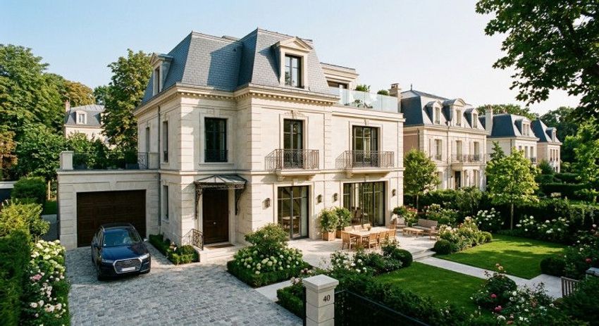 Image Façade à  propriété agricole de Rueil-Malmaison