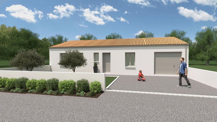 Image Façade à  maison individuelle de Saint-Médard-d'Aunis