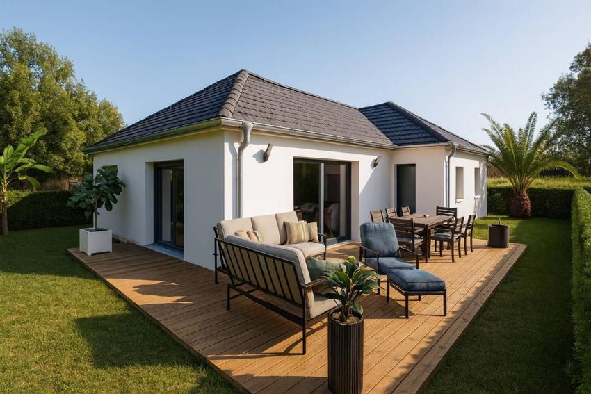Image Terrasse à  maison individuelle de Port-en-Bessin-Huppain