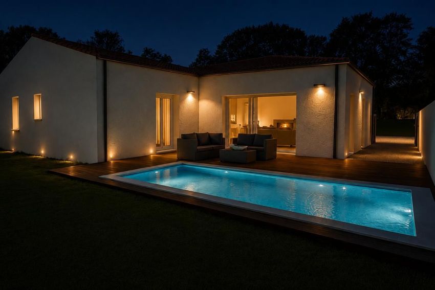 Image Piscine à  maison individuelle de Saint-Laurent-de-la-Prée