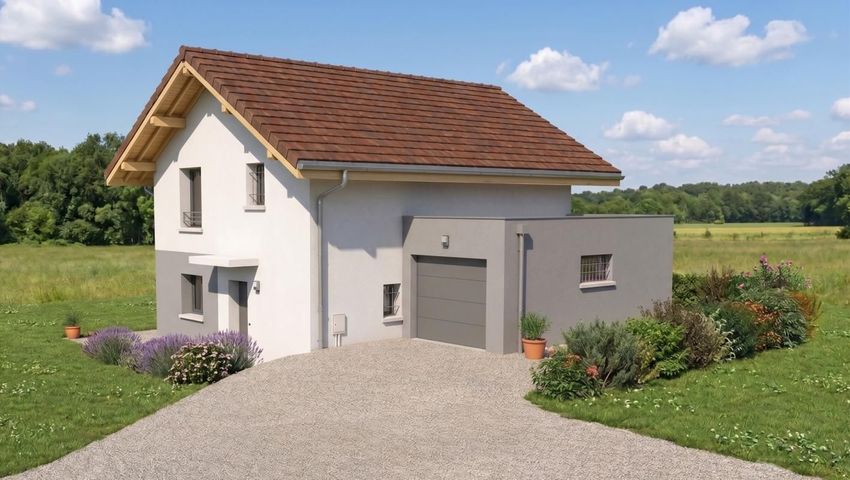Image Façade à  maison individuelle de Loisin