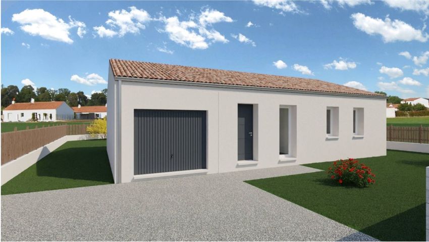 Image Façade à  maison individuelle de Le Bernard