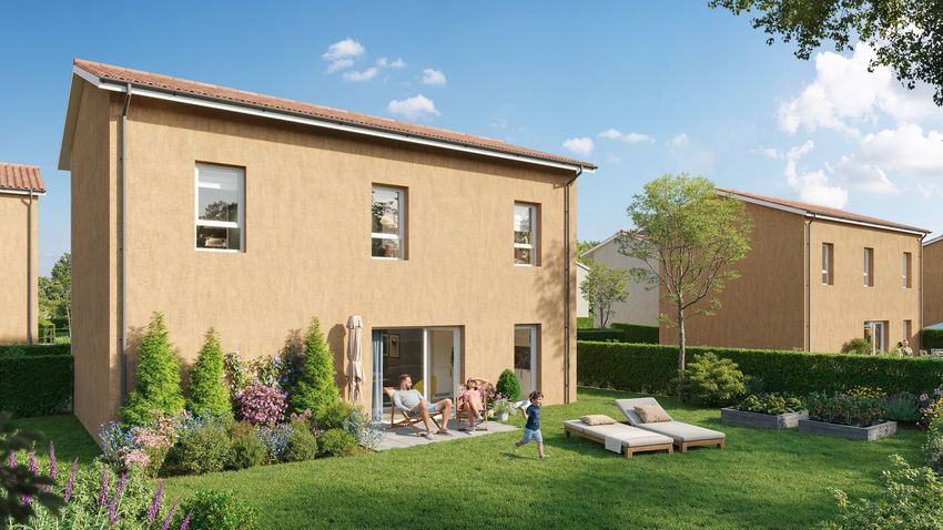 Image Façade à  maison jumelée de Sans numéro Route de Trévoux