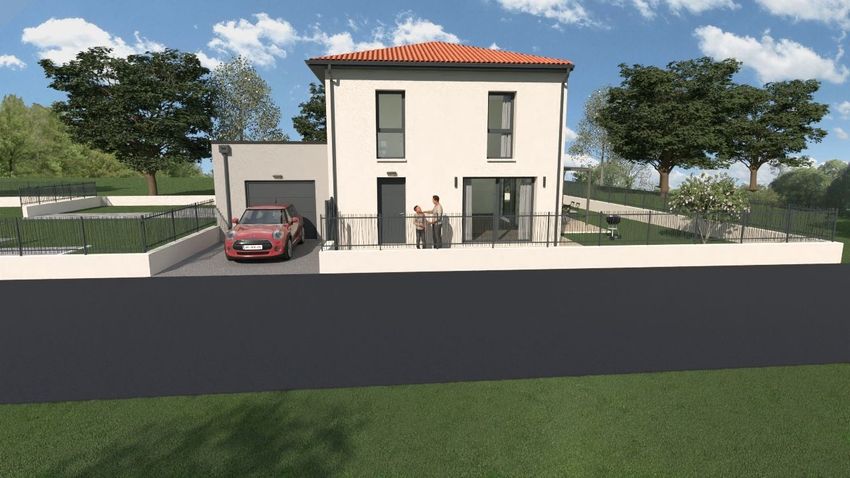 Image Façade à  maison individuelle de Décines-Charpieu