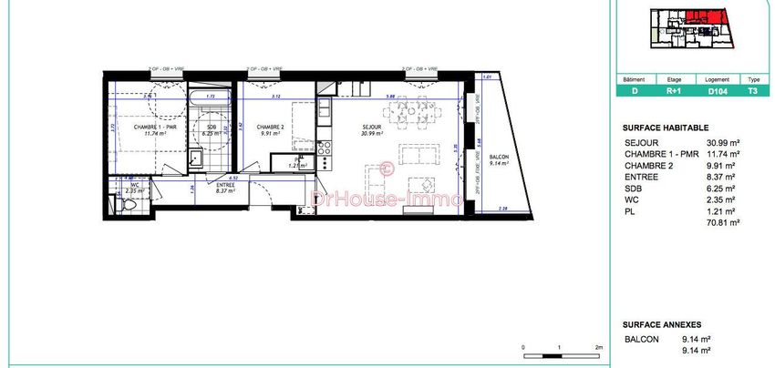 Image Plan à appartement de Lille