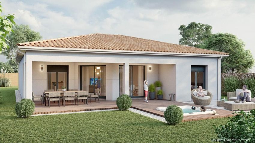 Image Façade à  maison individuelle de Vayres