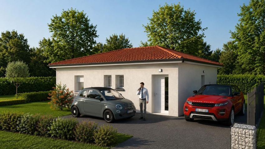 Image Façade à  maison individuelle de Saint-Maurice-l'Exil