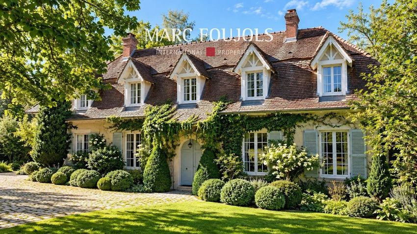 Image Façade à  maison de maître de Montfort-l'Amaury